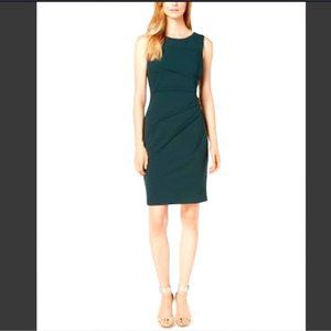 SUNBURST SHEATH DRESS in Emerald Green